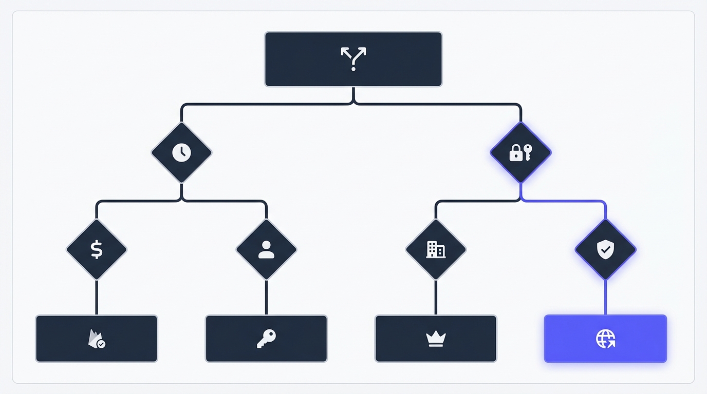 Indie hacker authentication decision tree: visual guide to choosing the right auth approach